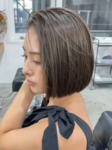 ローレル(Laurel) Laurel心斎橋○森拓也○パツっとボブ×ブルーグレー