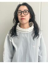 ロング　ゆるウェーブ　パーマ