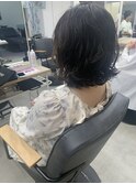 ミディアムヘアにゆるふわパーマ　美由紀#八王子