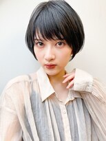 20代30代40代小顔ハンサムショートアッシュブルーブラック