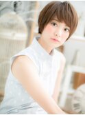 斜めバング立体感小顔ショートマッシュウルフc6越谷20代30代40代