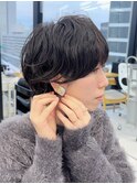 前髪カタログ/イメチェンスタイル／ウェーブパーマ/こなれミディ