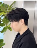 刈り上げなし センターパート フェザーパーマ