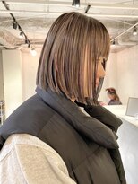 ルーム(Loom.)&nbsp;デザインカラーコントラストハイライト切りっぱなしボブ