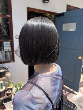 ゲートヘアー(GATE HAIR) ぱつっとボブ×ブルーブラック