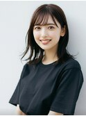 小顔外ハネミディアムベージュ20代30代40代くびれミディ韓国ヘア