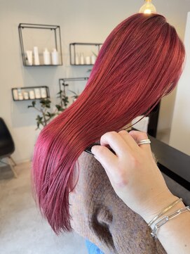 メデル(mederu) ピンクレッドカラーケアブリーチカラー20代30代40代大人可愛い