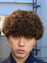 フィフス(fifth) 原宿ラウンドマッシュカット強めプードルパーマツーブロック茶髪