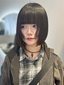 王道ボブ×顔周りレイヤー 大阪