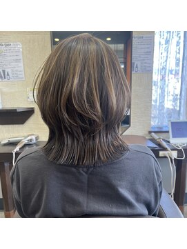 リリ(Liri material care salon by JAPAN) 大人可愛いくびれミディ×ナチュラルハイライト