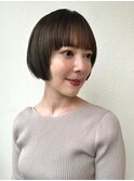 マッシュショートボブ/ダークアッシュ/小顔ヘア/20代30代p北浦和
