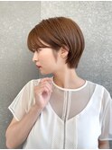 ハンサムショート/丸みショートボブ/20代30代40代50代/顔周り