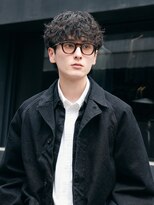 テン 心斎橋(tenn.)&nbsp;心斎橋シャドウパーマメンズマッシュウルフカット波巻きパーマ
