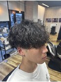 波巻きパーマ