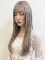 アース オーセンティック 関内店(EARTH Authentic) ハイトーンミルクティー韓国風レイヤーロング夏カラー
