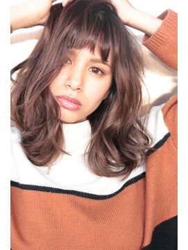 ヘアサロンエム 渋谷店(HAIR SALON M) とろみベージュｘショートバング