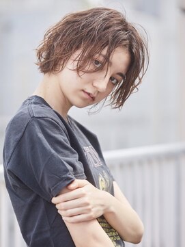 ヘアサロン ドットプラス 町田店(dot. plus) オレンジベージュ×ラフウェーブ