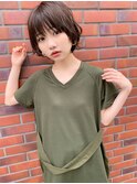 【アフロート添田】耳かけ小顔ボブ フォギーベージュ