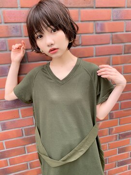 マリアバイアフロート(Maria by AFLOAT) 【アフロート添田】耳かけ小顔ボブ フォギーベージュ