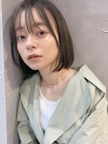 パーク(PARK)&nbsp;【PARK】カーキベージュ×ナチュラルフェザーボブ