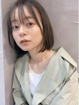 パーク(PARK) 【PARK】カーキベージュ×ナチュラルフェザーボブ