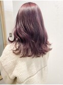 ピンクラベンダー/ブリーチ2回ベース