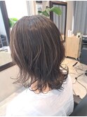 オレンジ味を抑えてくすみカラー