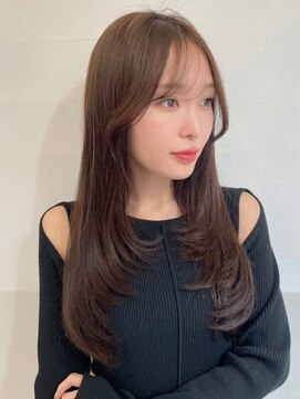 ハニー 町田(HONEY) フェイスレイヤー シースルーバング セピアベージュ