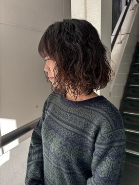 ソーコ 渋谷(SOCO) プードルパーマボブパーマショートボブスパイラルパーマ