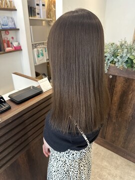 オーバルヘアー(OVAL hair) 切りっぱなしロング/ダークブラウン