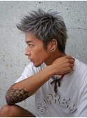 シルバーカラージェット　かき上げヘア