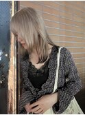 【Vicky指名】ミルクティーベージュ 裾カラー 顔まわりレイヤー
