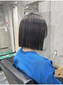 グレージュボブ/コントラストハイライト/船橋/細めハイライト