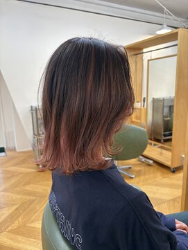 ソエル(soell) 【逆アンブレラカラー×長めボブ】