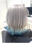 ★青木耀平★ダブルカラー★ブリーチ★アッシュシルバー