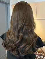 アールヘアーデザイン 千種(r hair design)&nbsp;ゆるふわロングベージュカラーブリーチしない透明感カラー