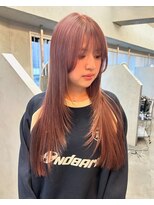 スリーバイベルベット(THREE...by velvet)&nbsp;ピンクベージュ◎ダブルカラー/顔周りカット