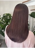 ブリーチなしナチュラルピンクブラウン◎Aina
