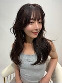 ハイライトカラミルクティーベージュケアブリーチレイヤーカット
