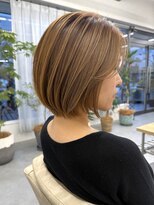 エルヘアメゾン(el. hair maison)&nbsp;静岡ショートボブナチュラルバレイヤージュ髪質改善ハイライト