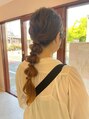 ヘアーズ ベリー 花畑店(hairs BERRY)&nbsp;シンプルな編みおろしスタイル♪お呼ばれヘア/ヘアセット/ダウン