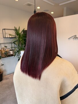 レッドカラー髪質改善トリートメント髪質改善カラー美髪カラー