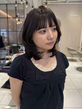 マーシィ(MARCIE) ミディアムハッシュ×オリーブブラウン