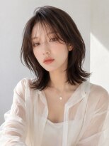 ノラ ギンザ(NORA GINZA)&nbsp;くびれヘア×ミディアムウルフ×シースルーバング30代40代50代