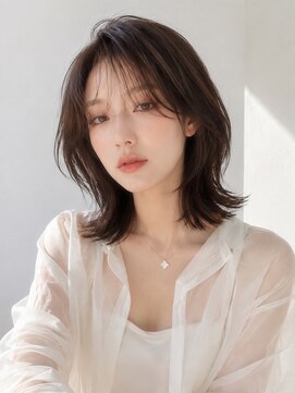ノラ ギンザ(NORA GINZA) くびれヘア×ミディアムウルフ×シースルーバング30代40代50代