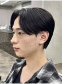 テーパーフェードニュアンスパーマ刈り上げセンターパートメンズ