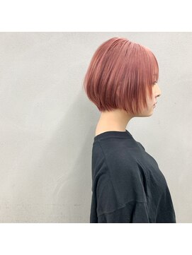 タグ(#tag) #ブリーチクリアピンクカラー×ショートボブ