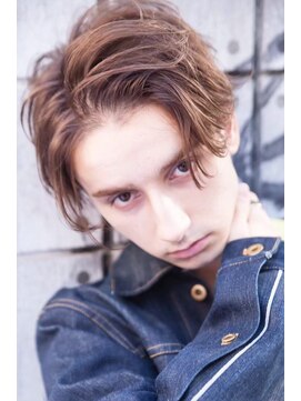 ケアリー 浦和美園(Carelly) ツイストパーマ七三オールバックマッシュウルフスリークショート