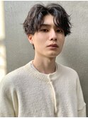 ツイストスパイラルパーマ波巻きパーマメンズマッシュウルフ