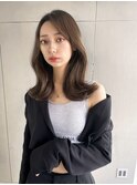 《袴田》韓国風くびれミディアム × アッシュベージュ